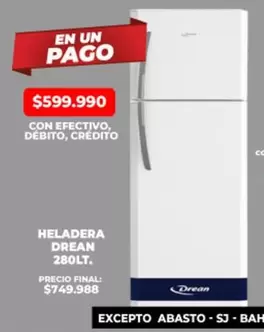 Drean - HELADERA 280LT