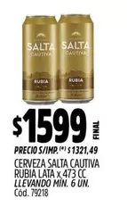 Salta - SALTA CAUTIVA RUBIA LATA