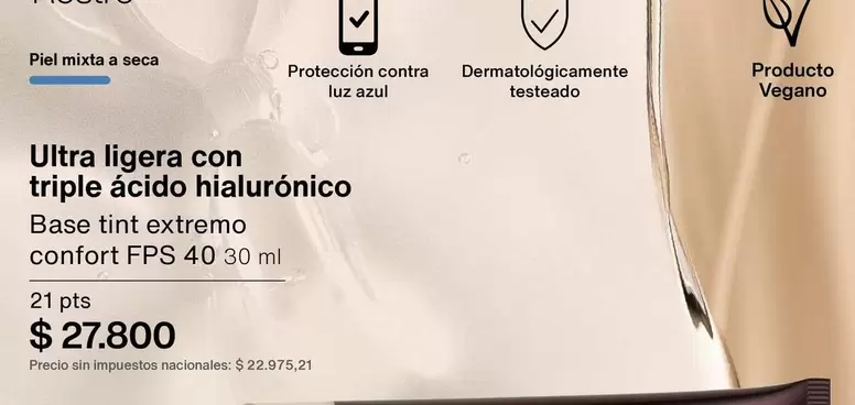 Ultra - Base tint extremo confort FPS 40 30 ml