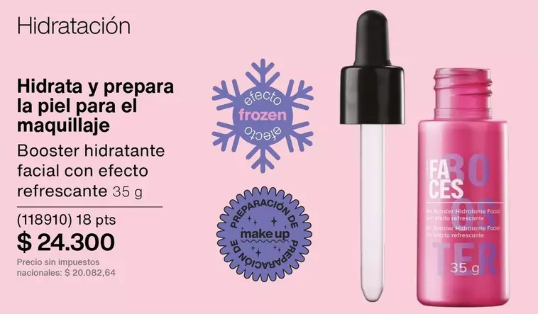 Efecto - Booster hidratante facial con efecto refrescante 35 g