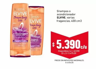 Elvive - Shampoo o acondicionador