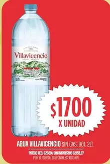 Villavicencio - AGUA VILLAVICENCIO SIN GAS, BOT