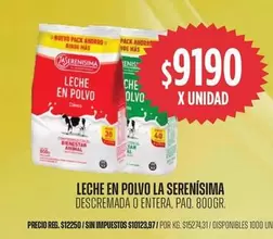 La Serenísima - LECHE EN POLVO