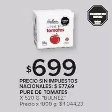 X$ - PURE DE TOMATES