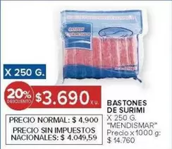 X$ - BASTONES DE SURIMI