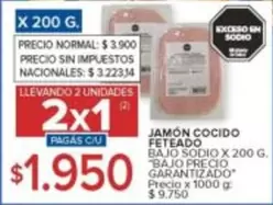 X$ - JAMÓN COCIDO FETEADO