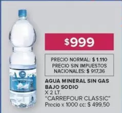 Carrefour - AGUA MINERAL SIN GAS BAJO SODIO