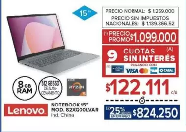 Lenovo - NOTEBOOK 15"
