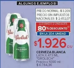Grolsch - CERVEZA BLANCA
