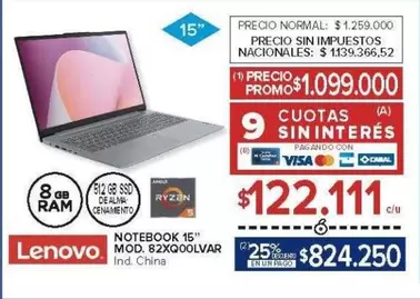 Lenovo - NOTEBOOK 15"