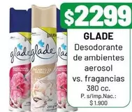 Glade - Desodorante de ambientes aerosol vs. fragancias