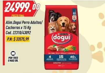 dogui - Dogui Perro Adultos/Cachorros x 15 Kg Cod. 22310/43092