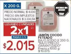 X$ - JAMÓN COCIDO FETEADO