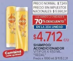 Sedal - SHAMPOO/ACONDICIONADOR