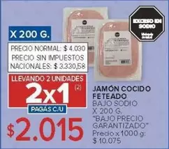 X$ - JAMÓN COCIDO FETEADO