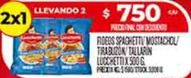 Lucchetti - FIDEOS SPAGHETTI/ MOSTACHOL/ TIRABUZON/ TALLARIN
