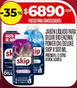 Skip - JABON LIQUIDO PARA DILUIR BIO ENZIMA/ POWER OXI DELUXE