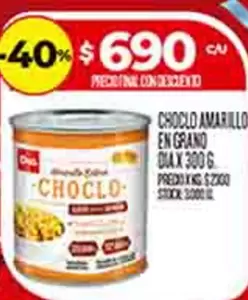 Dia - CHOCLO AMARILLO EN GRANO