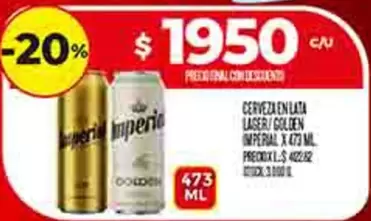 Imperial - CERVEZA EN LATA LAGER/GOLDEN