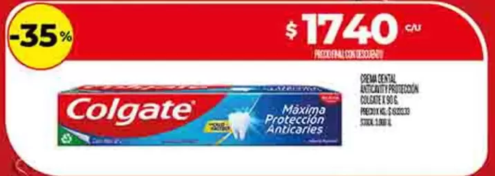 Colgate - CREMA DENTAL ANTICAVITY PROTECTION