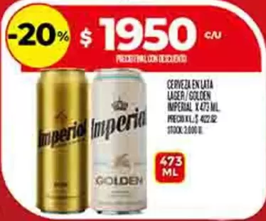 Imperial - CERVEZA EN LATA LAGER / GOLDEN