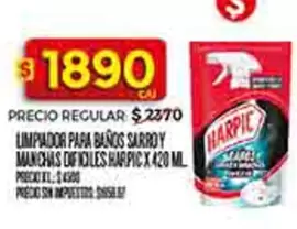Harpic - LIMPIADOR PARA BAÑOS SARROY MANCHAS DIFICILES