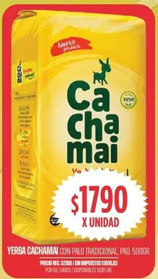JC - YERBA CACHAMAI CON PALO TRADICIONAL