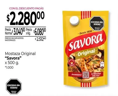 Savora - Mostaza Original