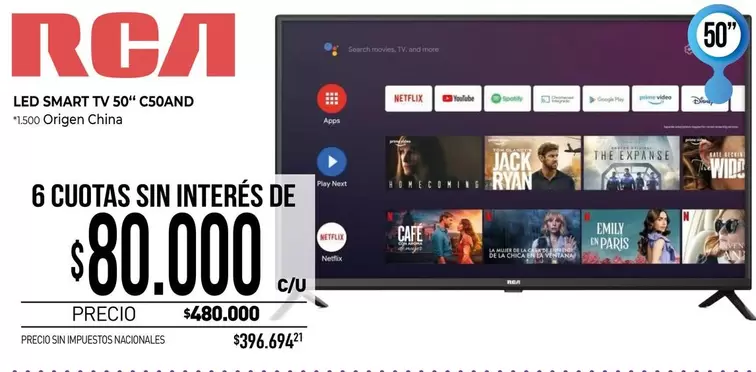 RCA - LED SMART TV 50 CSGAND