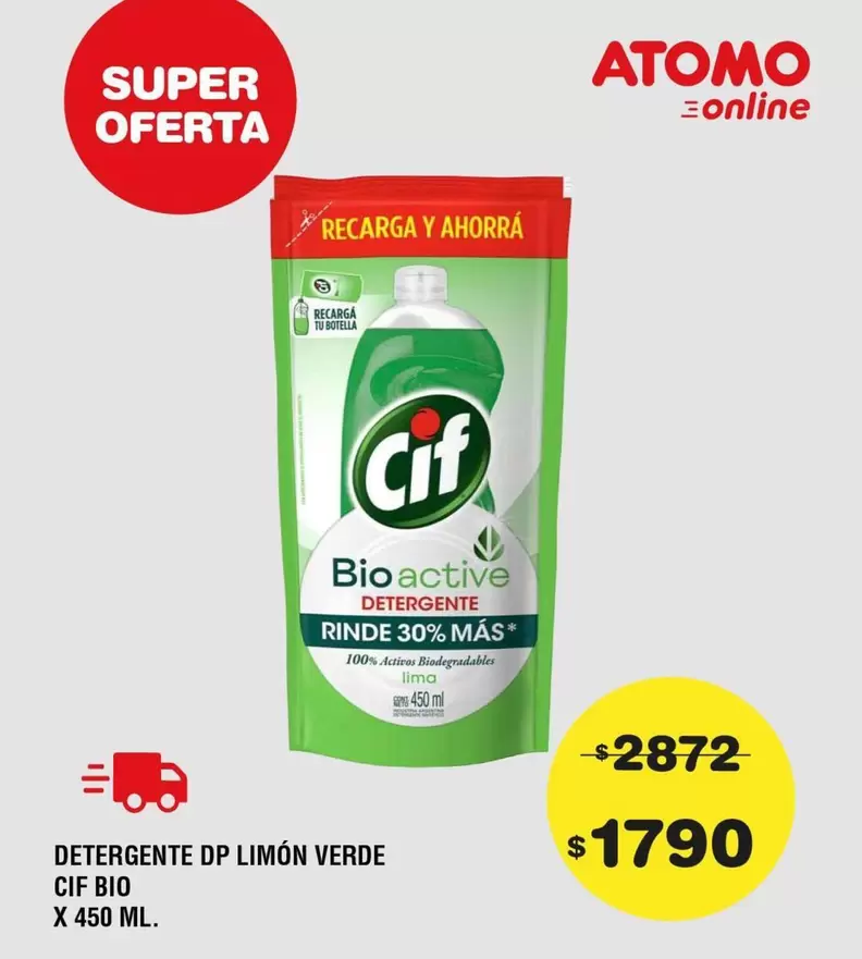Cif - DETERGENTE OP LIMÓN VERDE