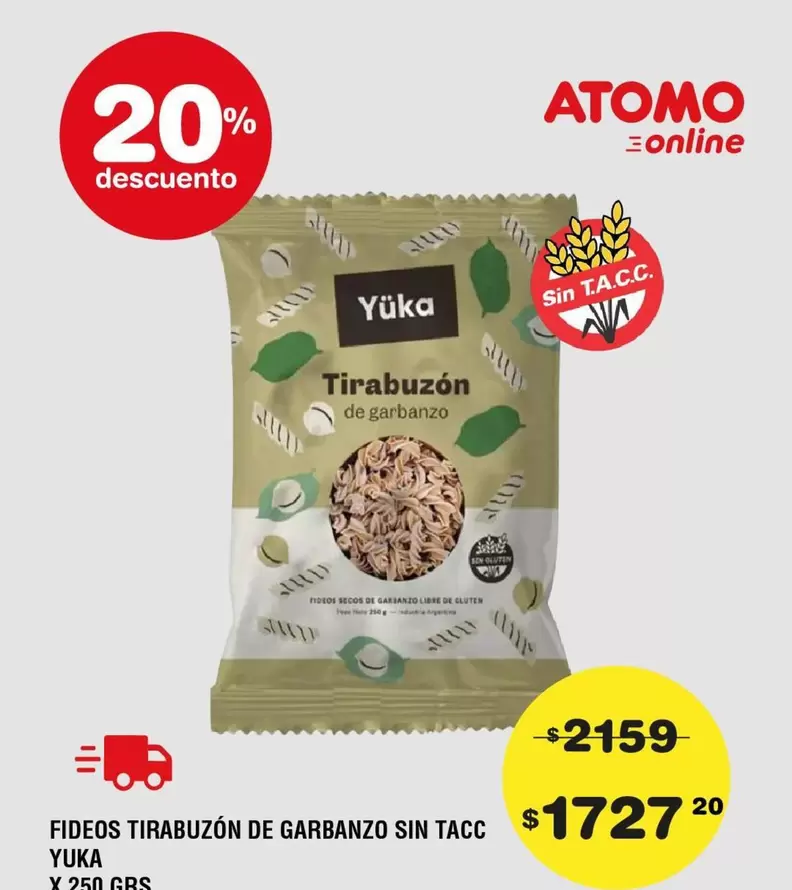 Atomo - TIRABUZÓN DE GARBANZO SIN TACC