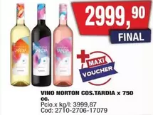 Norton - VINO COS.TARDIA x 750