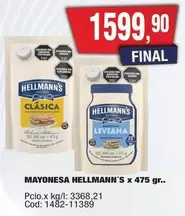 Hellmann's - MAYONESA x 475 gr.