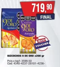 9 de oro - BIZCOCHOS