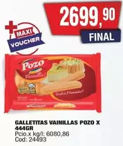 Pozo - GALLETITAS VAINILLAS X 444GR