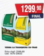 La Tranquera - YERBA LA TRANQUERA SV-TRAD