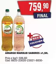 Marolio - AMARGO SABORES