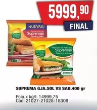 Sol - SUPREMA GJA.SOL VS SAB.400 gr