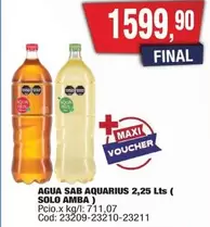 aqua - AQUA SAB AQUARIUS 2,25 Lts