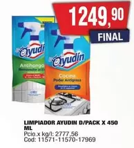 Ayudin - LIMPIADOR AYUDIN D/PACK X 450 ML