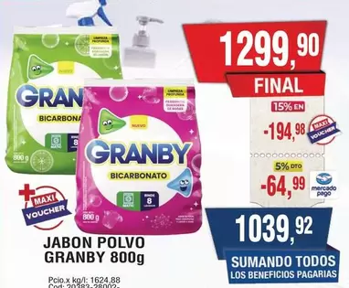 Granby - JABON POLVO