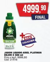 Ariel - JABON LIQUIDO PLATINUN DILUIR