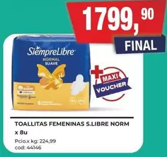 Suave - TOALLITAS FEMENINAS NORM