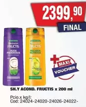 GARNIER - ACOND. FRUCTIS x 200 ml
