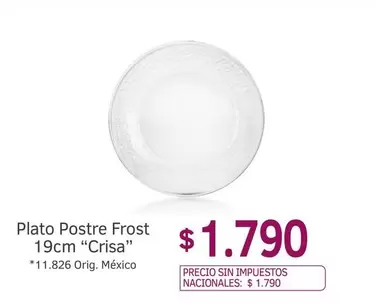 Plato Postre Frost