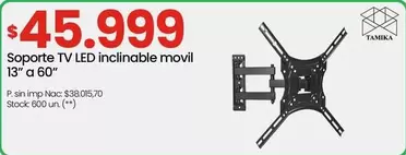 Soporte TV LED inclinable movil