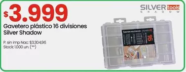 Silver - Gavetero plástico 16 divisiones