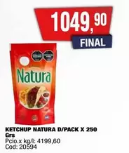 Natura - KETCHUP NATURA D/PACK X 250