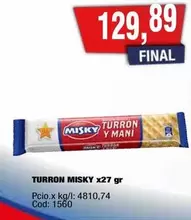 Misky - TURRON  x27 gr