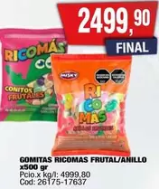 Mas - GOMITAS RICOMAS FRUTAL/ANILLO